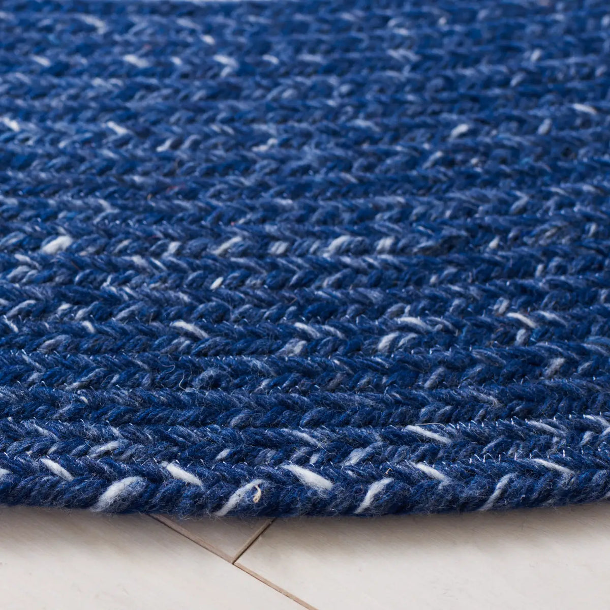 Safavieh Braided 5'-0" x 5'-0" Rug in Ivory / Navy