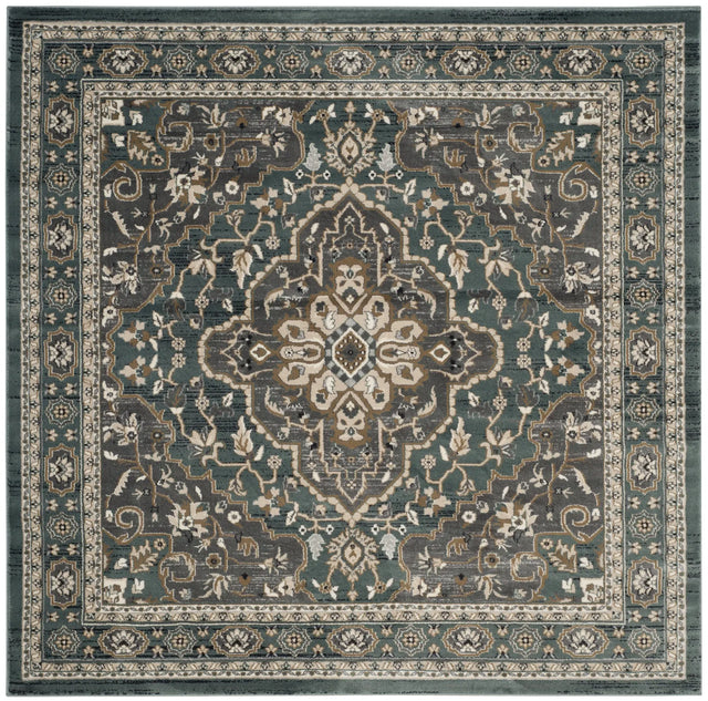 Safavieh Lyndhurst 7'-0" x 7'-0" Rug in Teal / Grey
