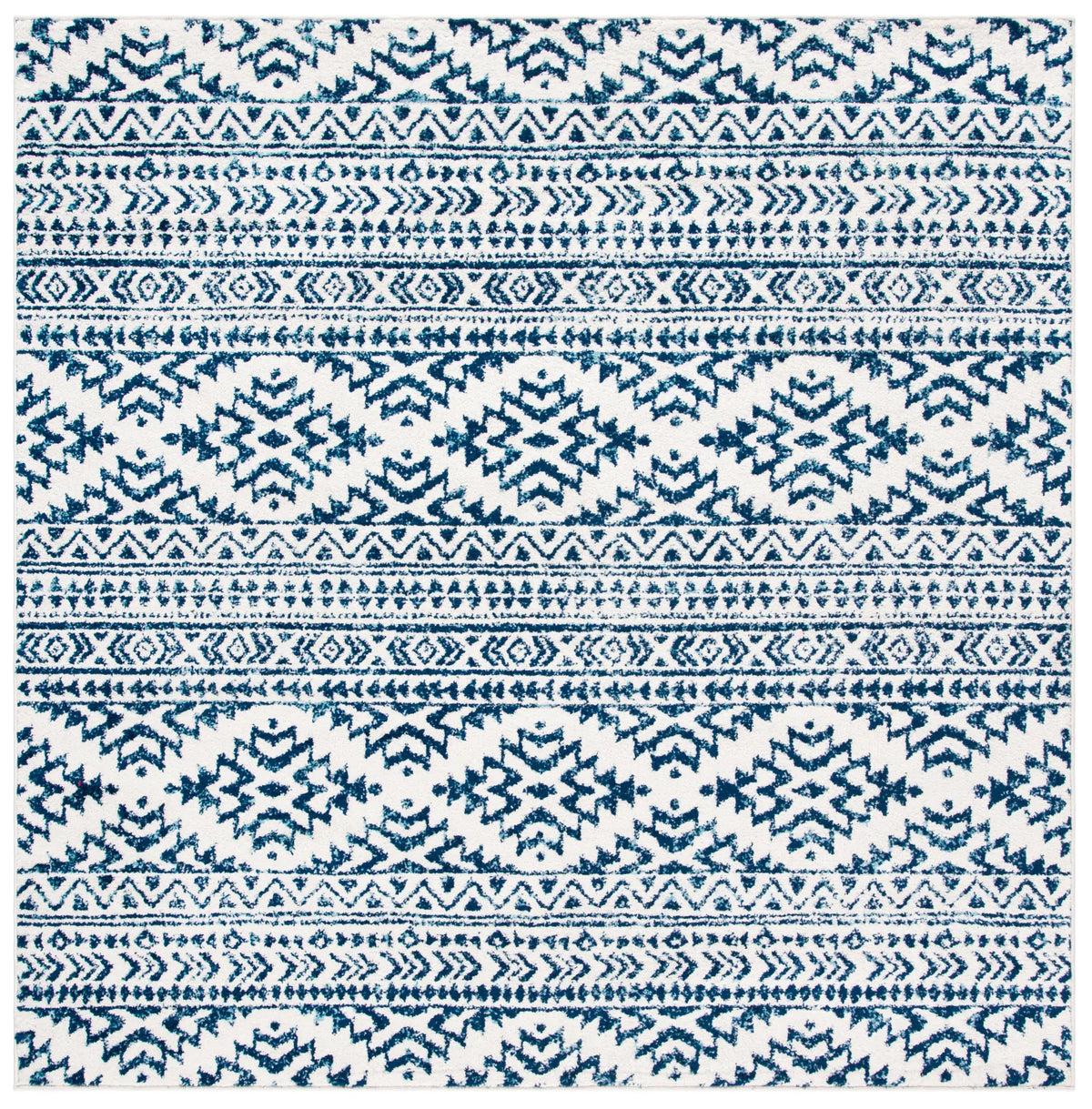 Safavieh Tulum 6'-7" x 6'-7" Rug in Ivory / Navy