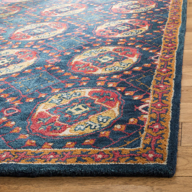Safavieh Heritage 5'-0" x 8'-0" Rug in Navy / Red