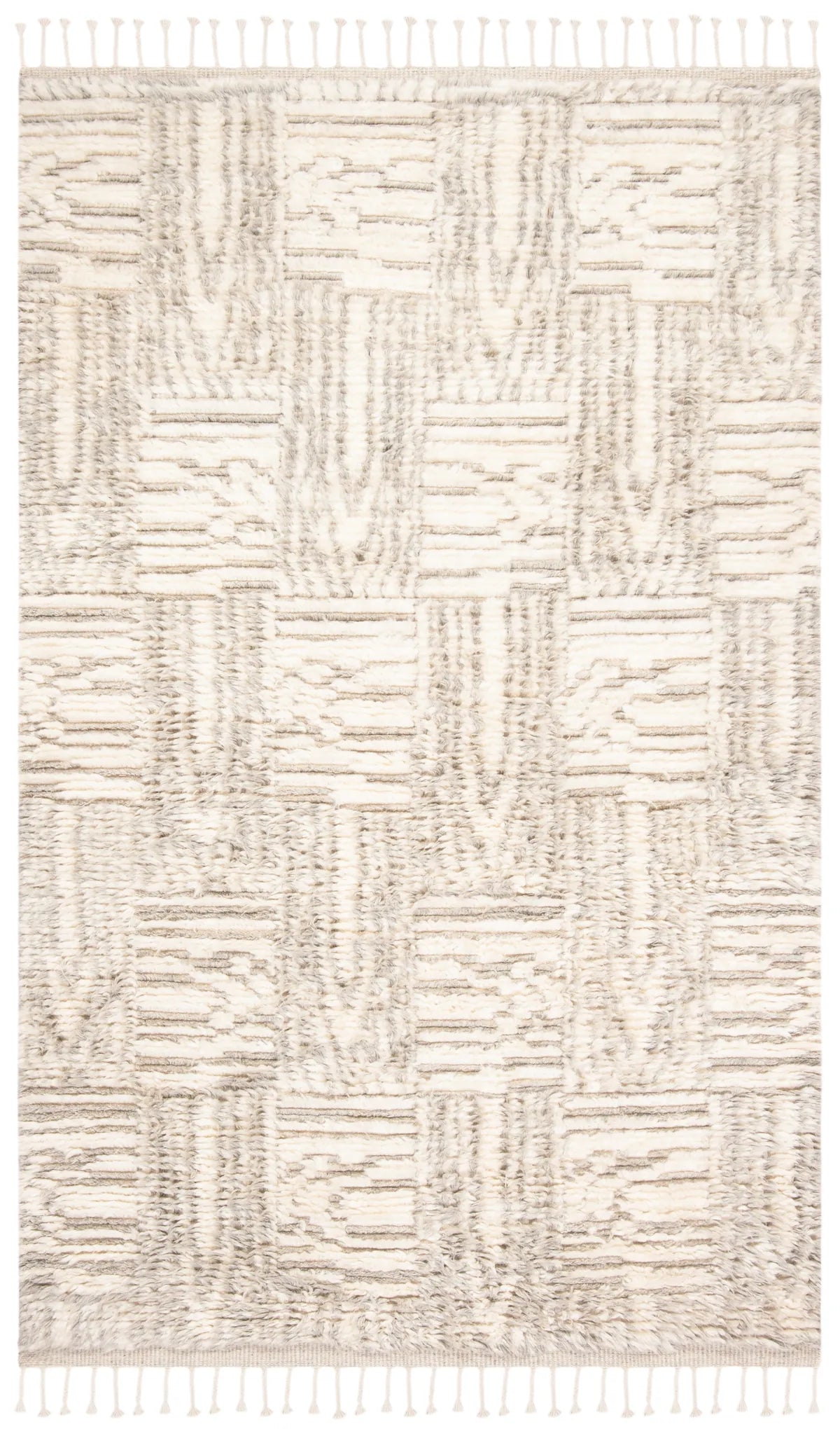 Safavieh Manhattan 4'-0" x 6'-0" Rug in Ivory / Grey