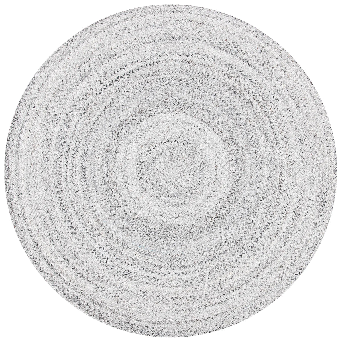 Safavieh Braided 5'-0" x 5'-0" Rug in Silver / Charcoal