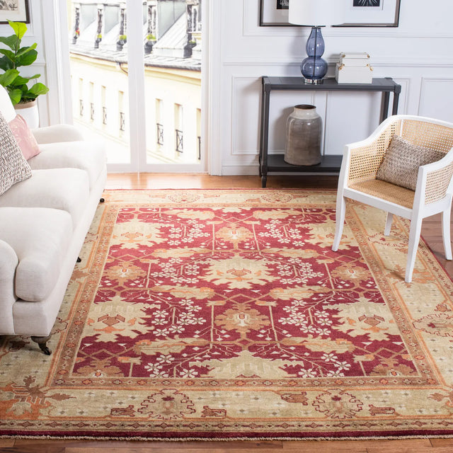 Safavieh Oushak 10'-0" x 14'-0" Rug in Red / Green