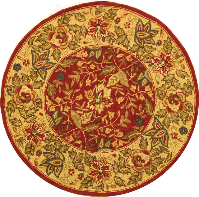 Safavieh Chelsea 4'-0" x 4'-0" Rug in Red / Ivory
