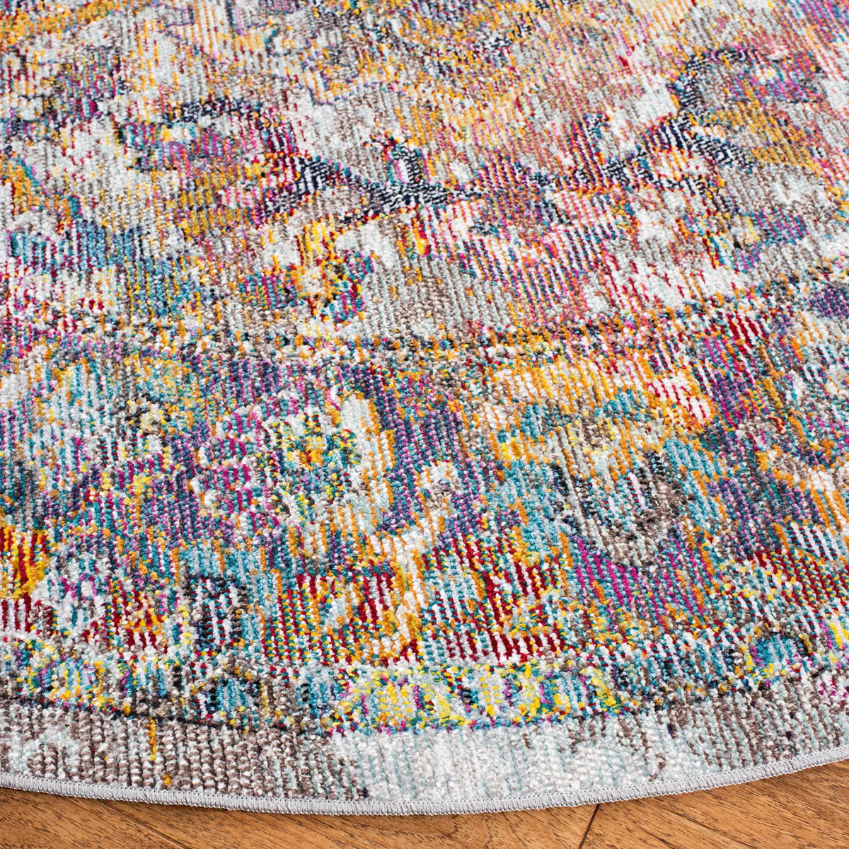 Safavieh Crystal 7'-0" x 7'-0" Rug in Light Blue / Orange