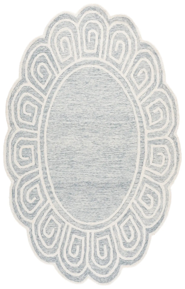 Safavieh Novelty 5'-0" x 8'-0" Rug in Light Grey / Ivory
