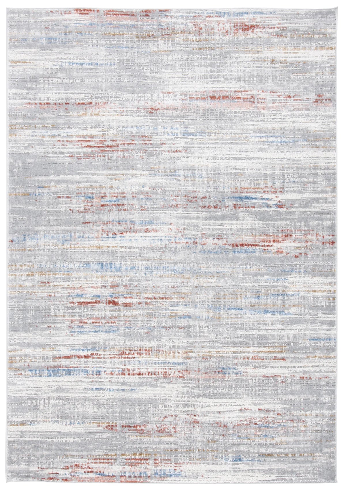 Safavieh Shivan 100 4'-0" x 6'-0" Rug in Light Grey / Rust