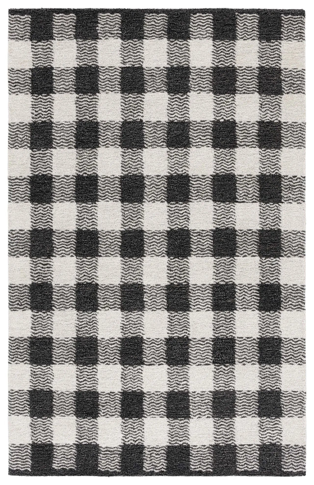 Safavieh Genre 4'-0" x 6'-0" Rug in Charcoal / Ivory