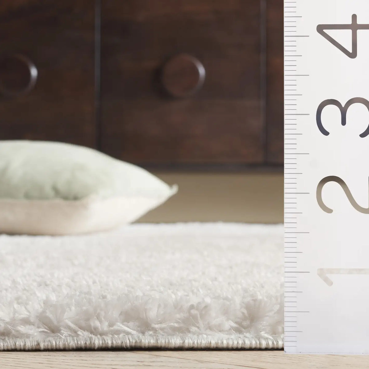 Safavieh Penelope Shag 4'-0" x 6'-0" Rug in Ivory