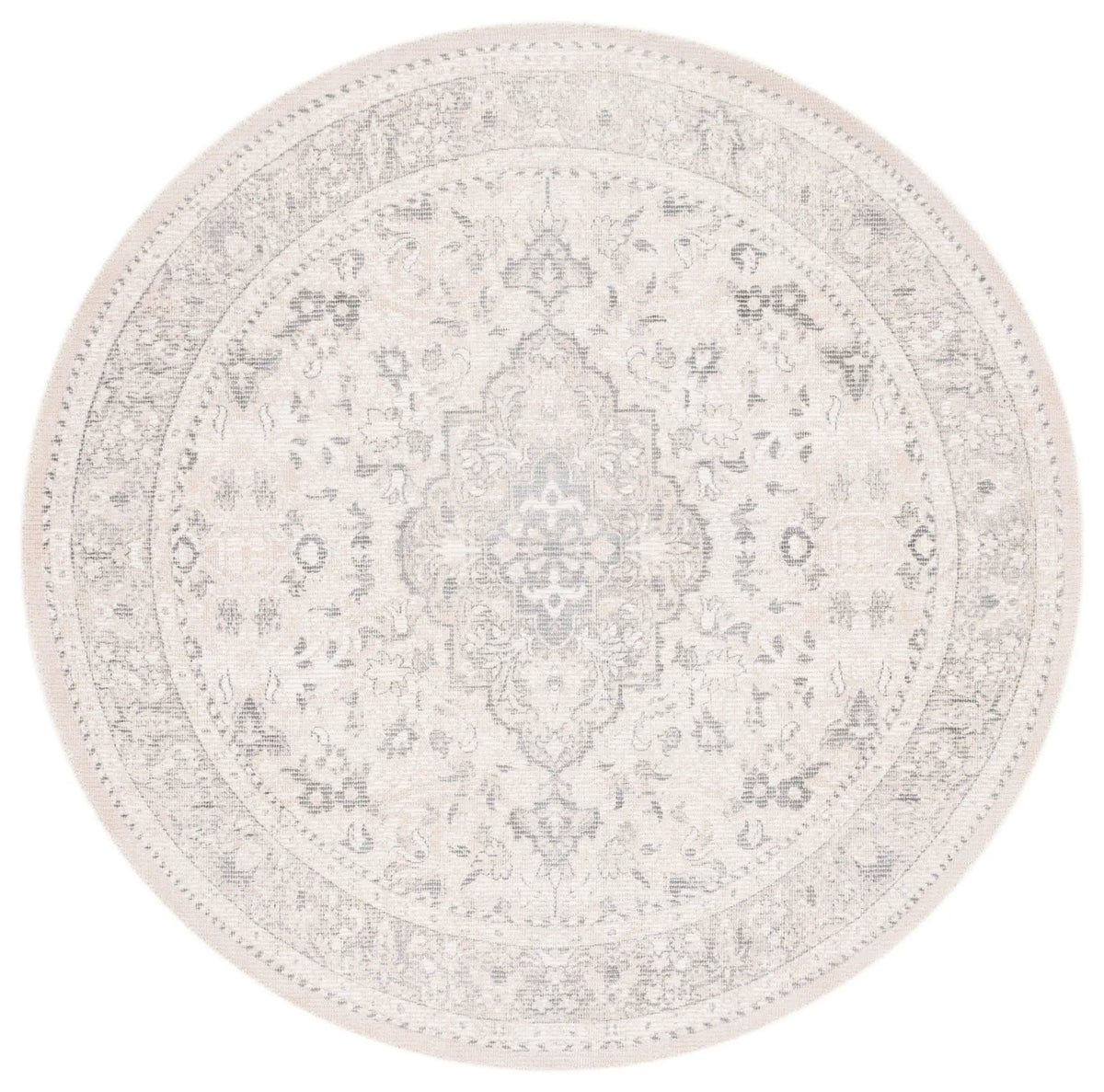 Safavieh Restoration Vintage 6'-0" x 6'-0" Rug in Grey / Ivory