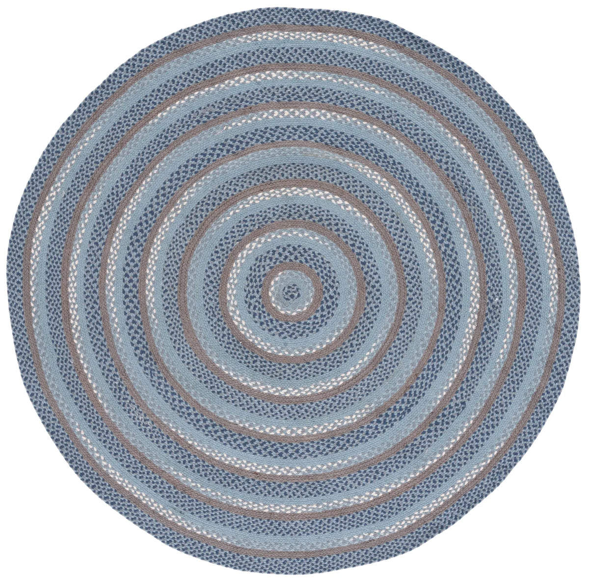 Safavieh Braided 5'-0" x 5'-0" Rug in Blue / Grey