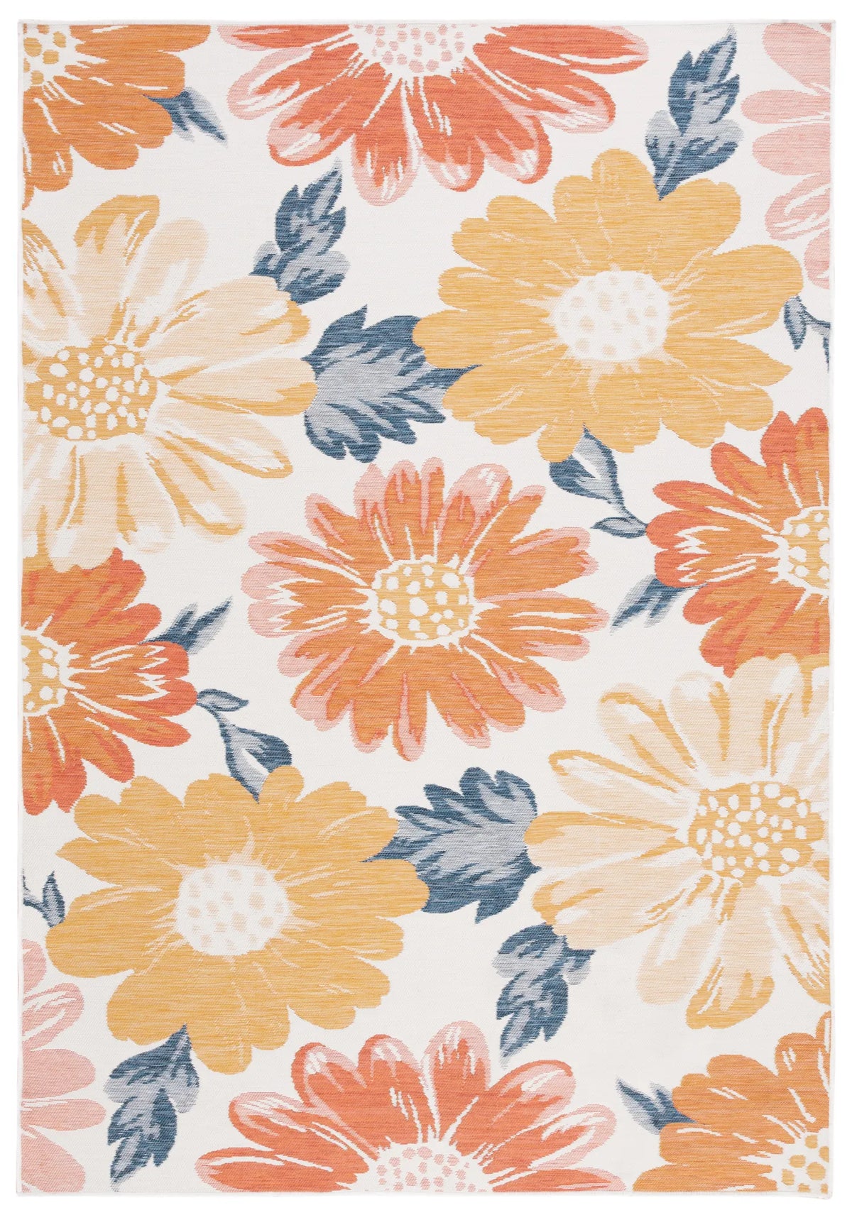 Safavieh Sunrise 4'-0" x 5'-7" Rug in Ivory / Rust Gold