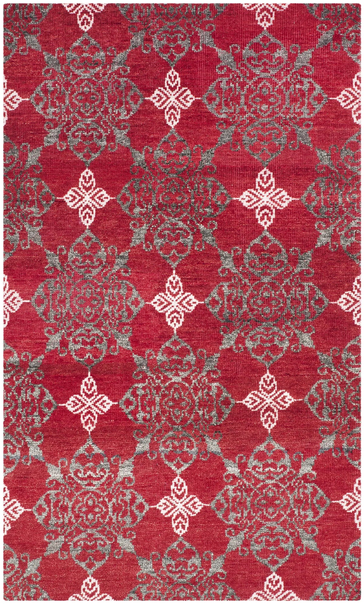 Safavieh Stone Wash 5'-0" x 8'-0" Rug in Red / Ivory