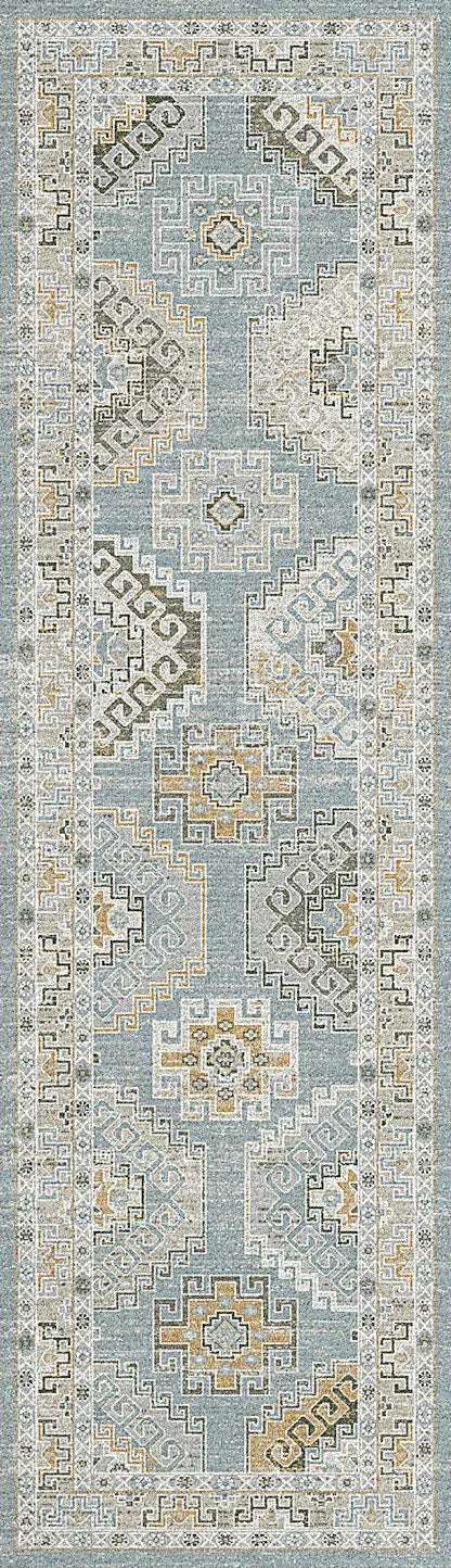 Dynamic Rugs Annalise 7607 Blue/Beige/Cream Rug - Runner