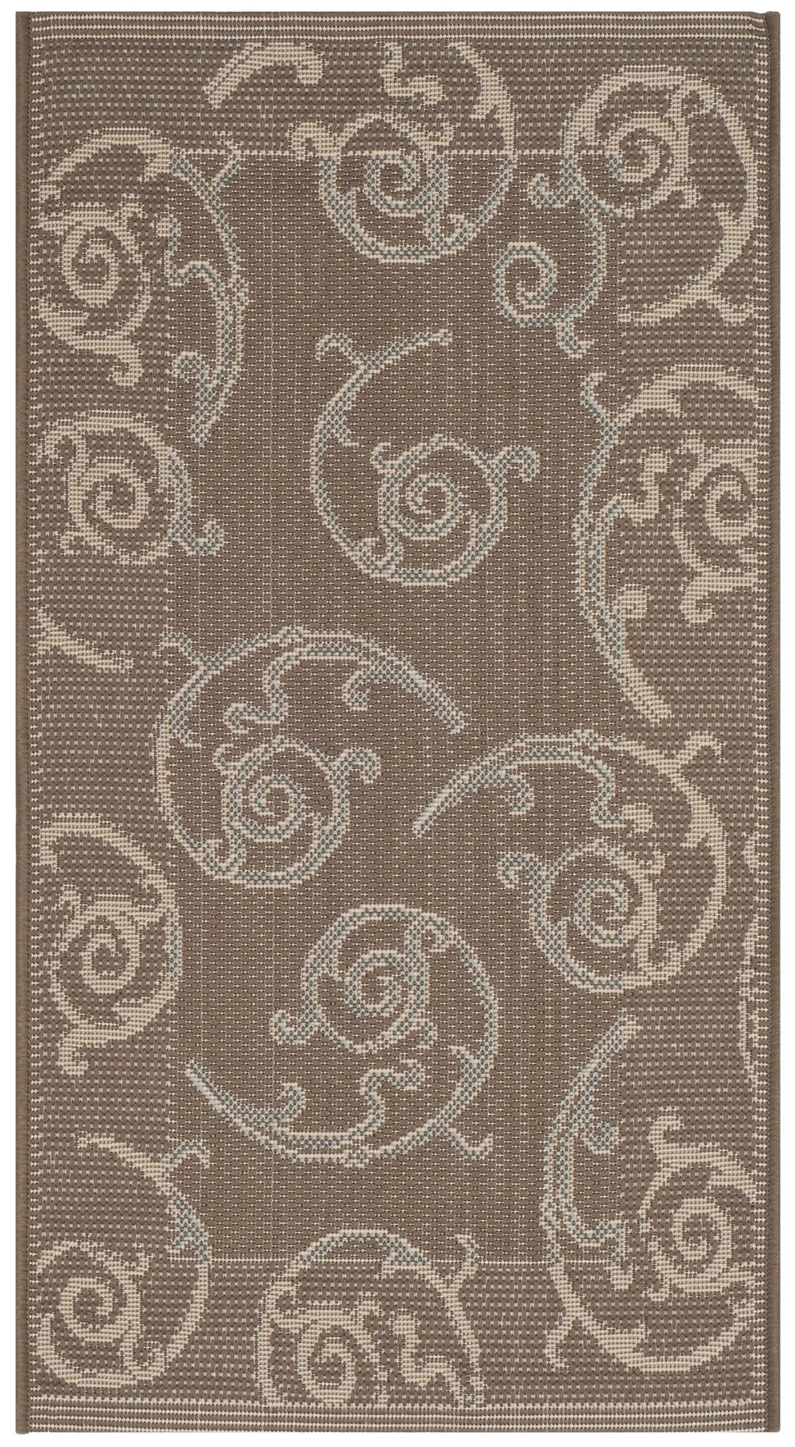 Safavieh Courtyard 2'-0" x 3'-7" Rug in Dark Beig / Beige