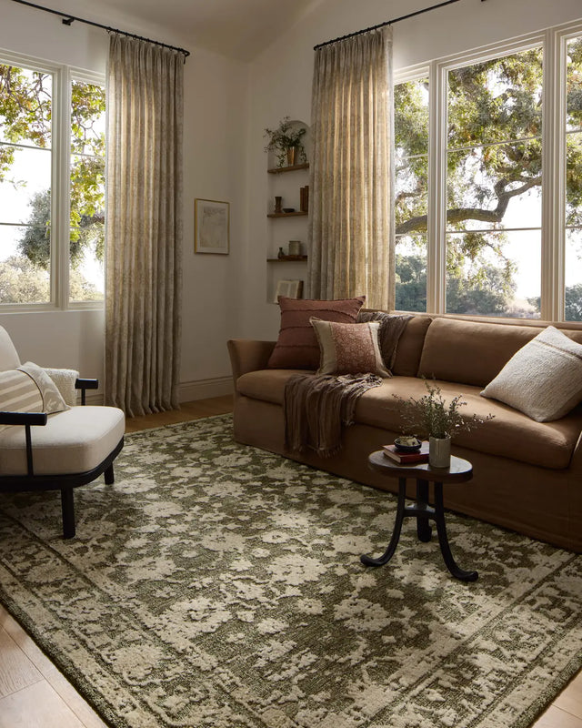 Loloi Percival PCV-06 Moss / Natural Rug - room scene 3