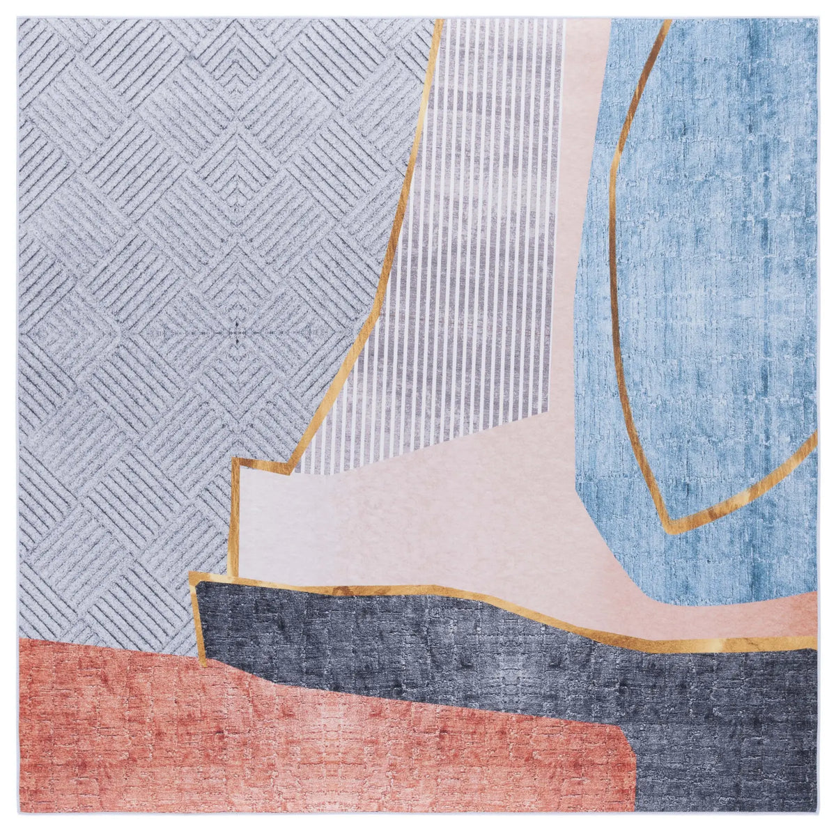 Safavieh Tacoma 6'-0" x 6'-0" Rug in Beige / Blue