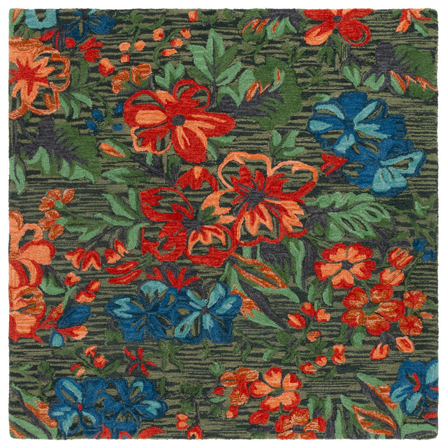 Safavieh Jardin 6'-0" x 6'-0" Rug in Blue / Orange