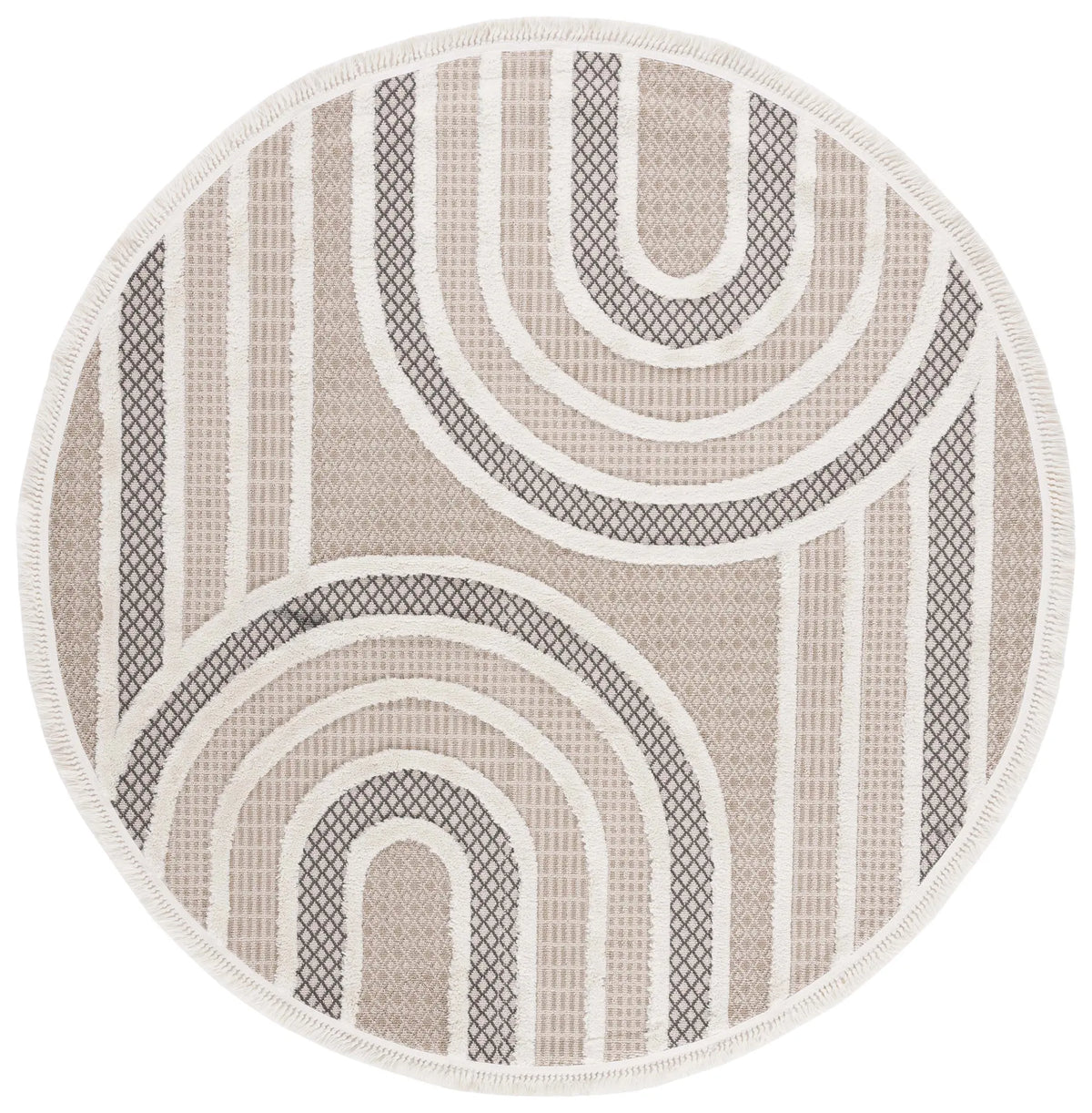 Safavieh Urban 6'-7" x 6'-7" Rug in Beige / Ivory
