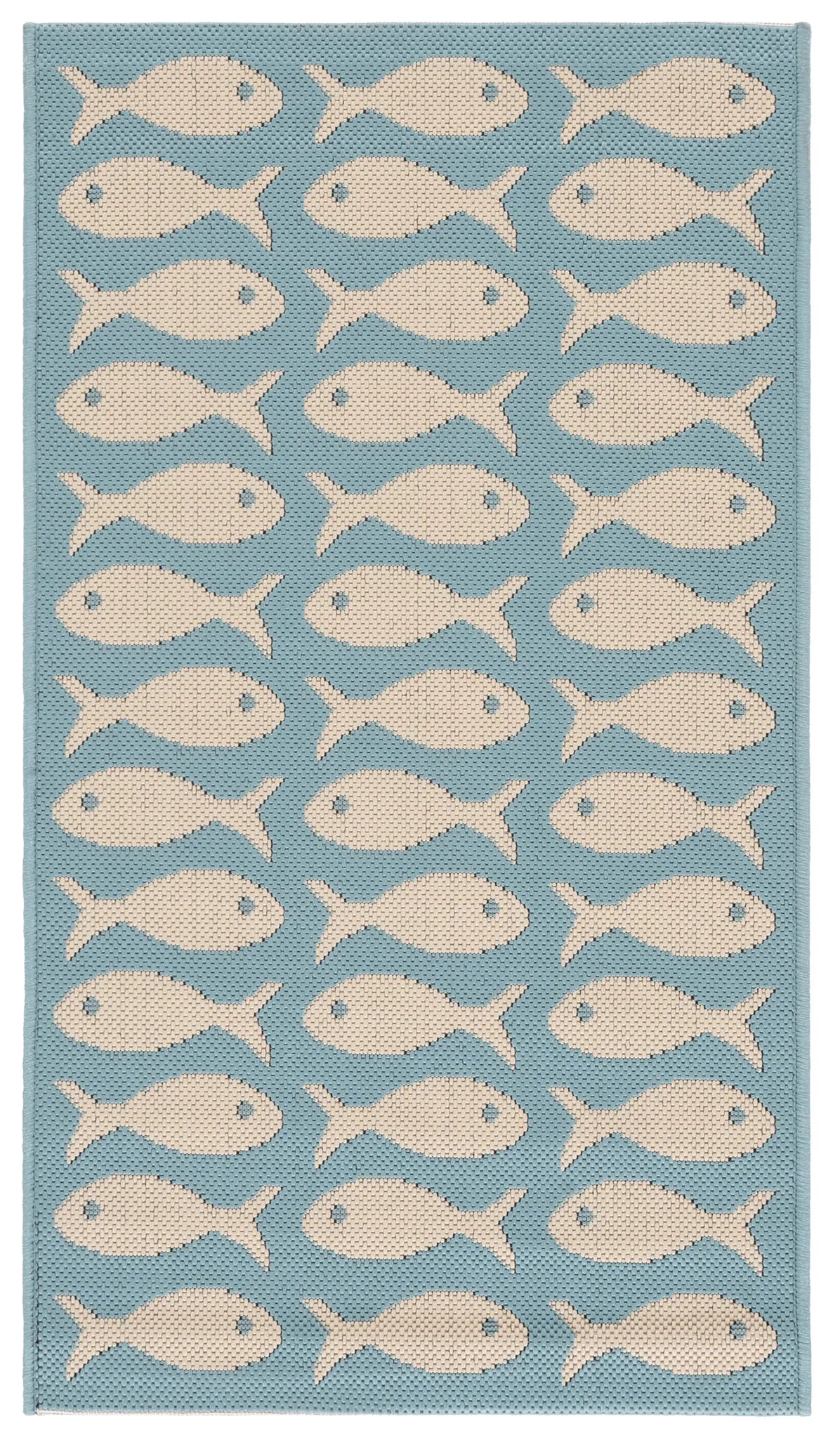 Safavieh Courtyard 2'-0" x 3'-7" Rug in Aqua / Beige