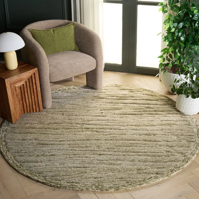 Safavieh Abstract 6'-0" x 6'-0" Rug in Green / Ivory