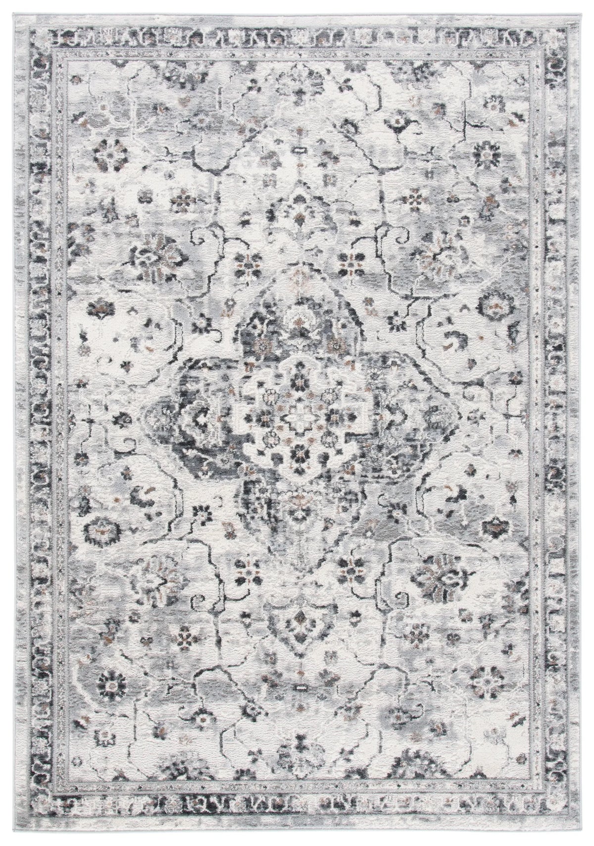 Safavieh Shivan 100 4'-0" x 6'-0" Rug in Ivory / Grey