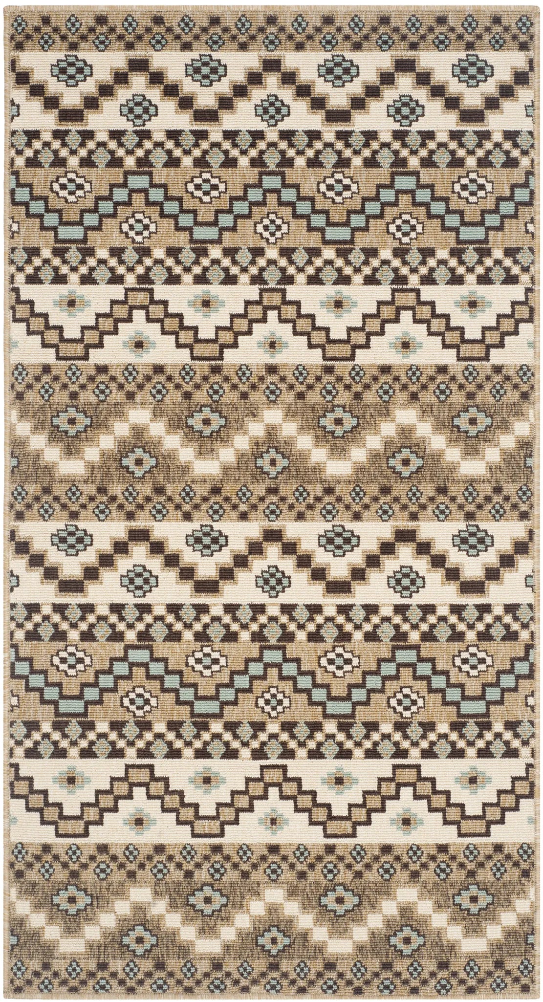 Safavieh Veranda 2'-7" x 5'-0" Rug in Creme / Brown