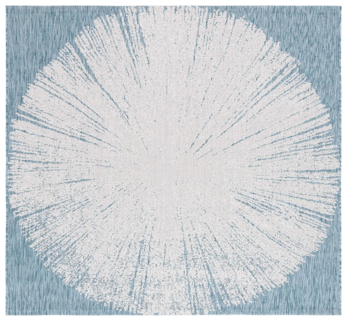 Safavieh Courtyard 6'-7" x 6'-7" Rug in Beige / Aqua