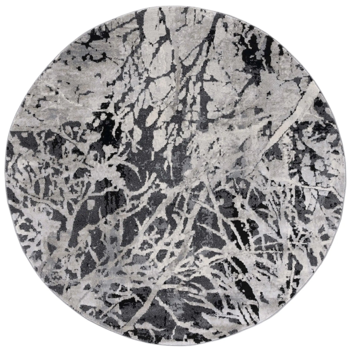 Safavieh Jasper 100 6'-7" x 6'-7" Rug in Black / Ivory