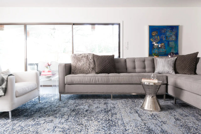 Loloi Viera VR-06 Lt. Blue / Grey Rugs - room scene 1 horizontal