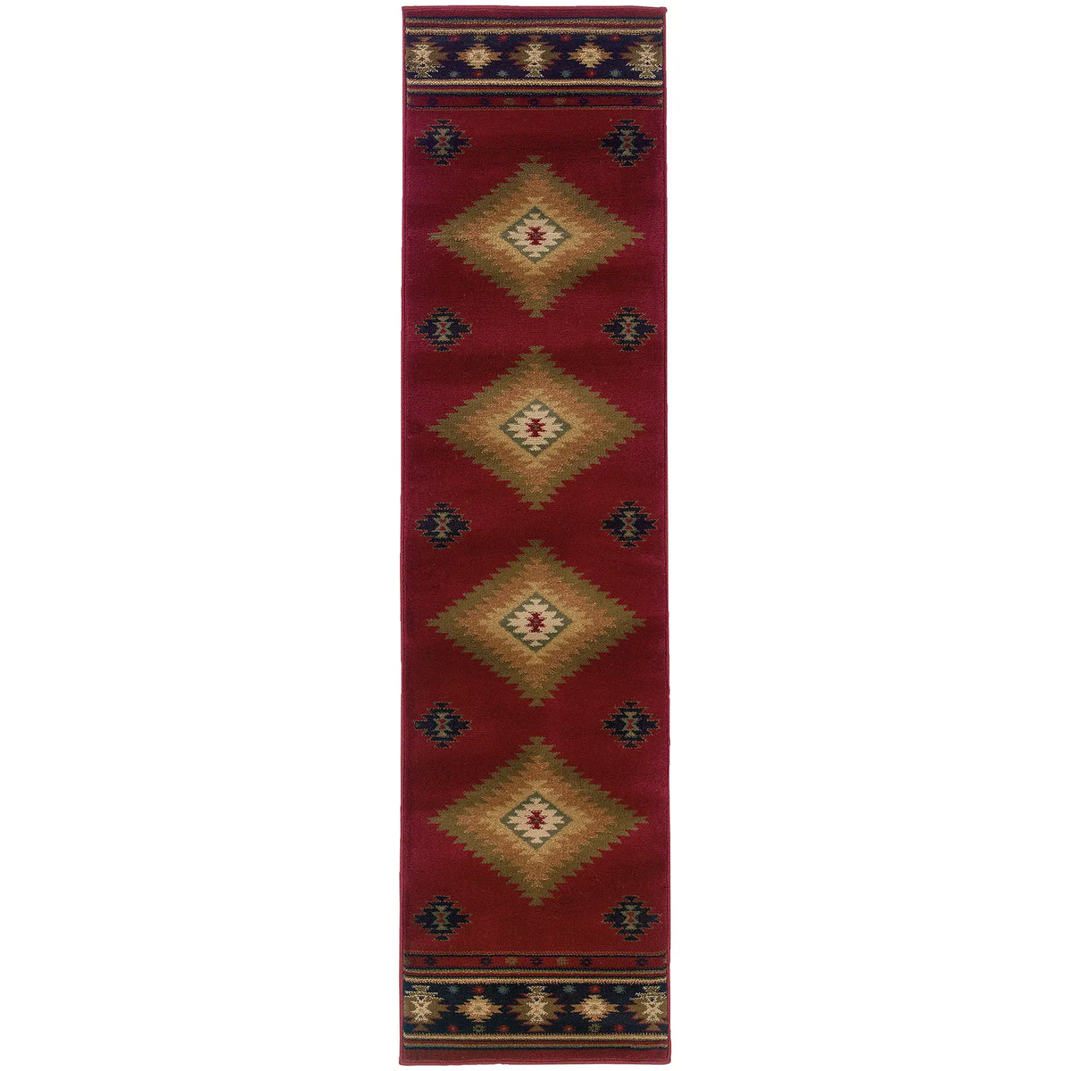 Oriental Weavers Sphinx Hudson 087k1 Red / Green Rugs - runner