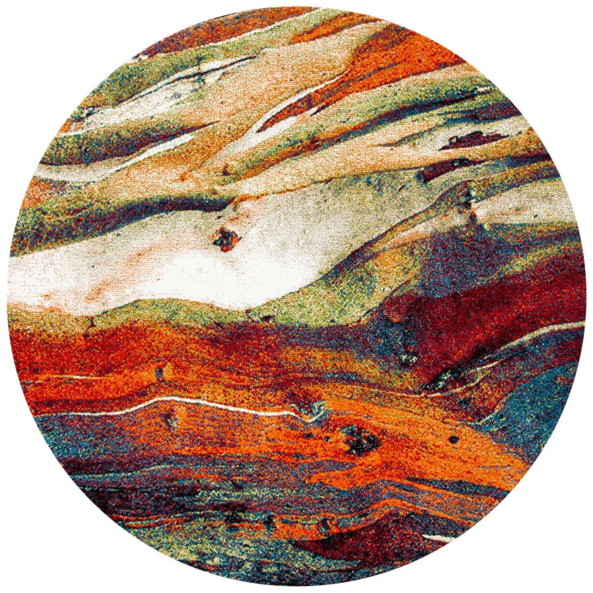 Safavieh Glacier 10'-0" x 10'-0" Rug in Red / Green