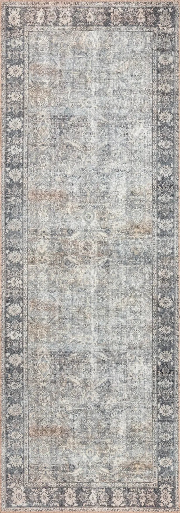 Loloi Wynter Wyn-07 Grey/Charcoal Rugs - runner flat