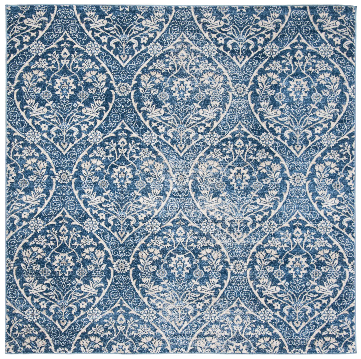 Safavieh Brentwood 6'-7" x 6'-7" Rug in Navy / Light Grey