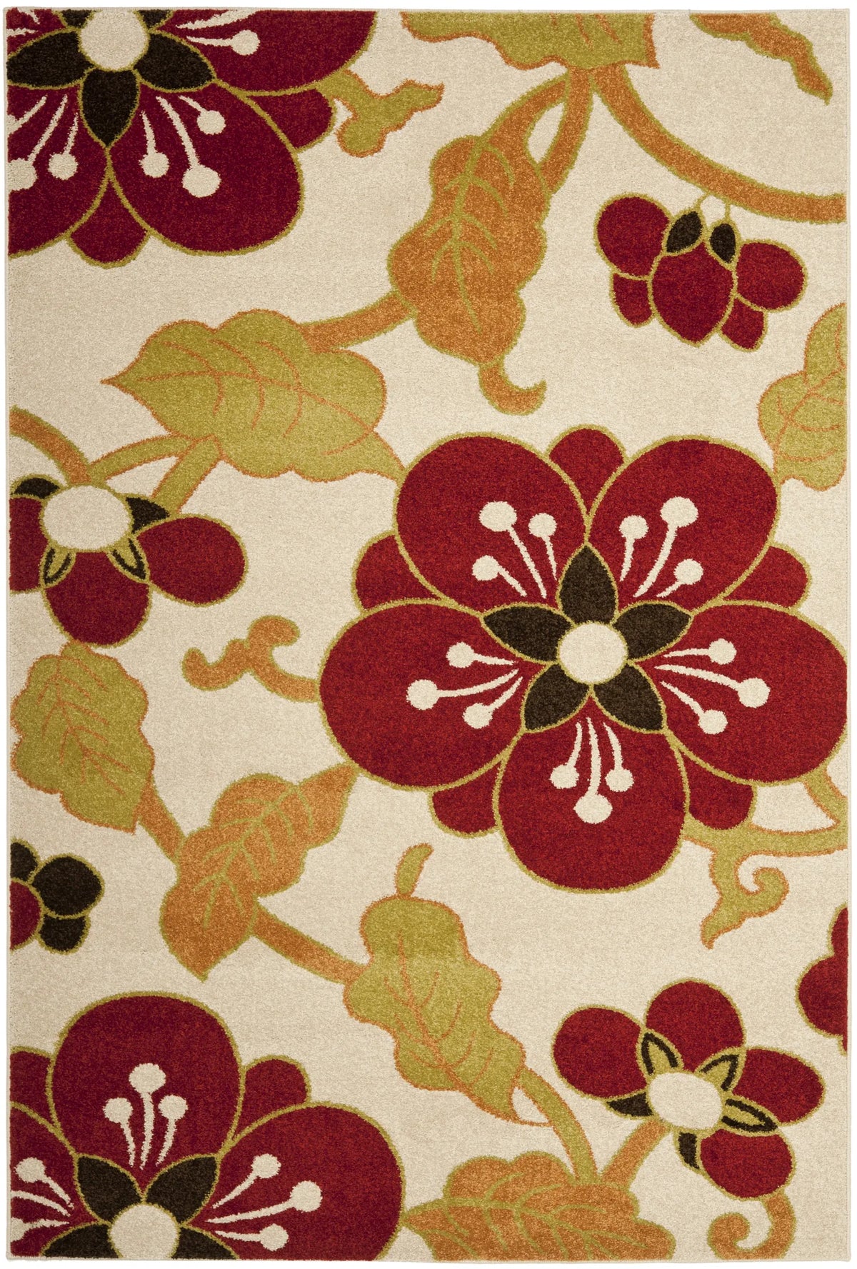 Safavieh Newbury 5'-1" x 7'-6" Rug in Ivory / Red
