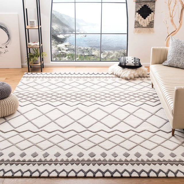 Safavieh Glamour 8'-0" x 10'-0" Rug in Ivory / Grey