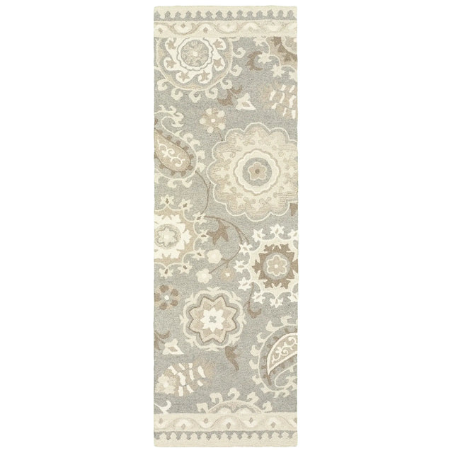 Oriental Weavers Sphinx Craft 93003 Grey / Sand Rugs - runner