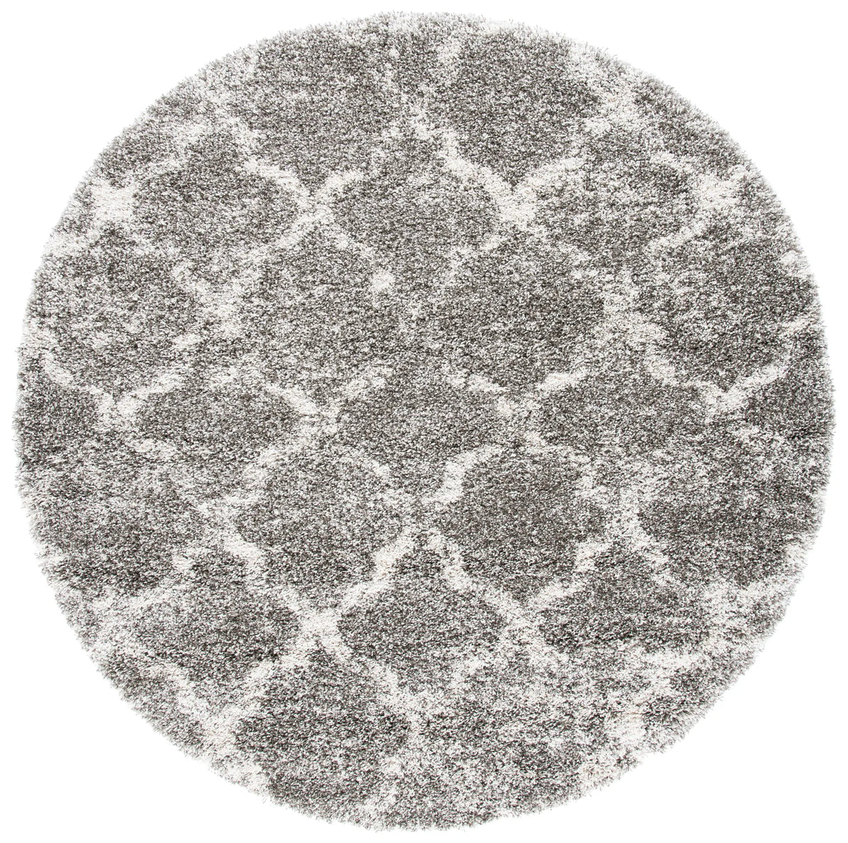 Safavieh Hudson Shag 7'-0" x 7'-0" Rug in Grey / Ivory