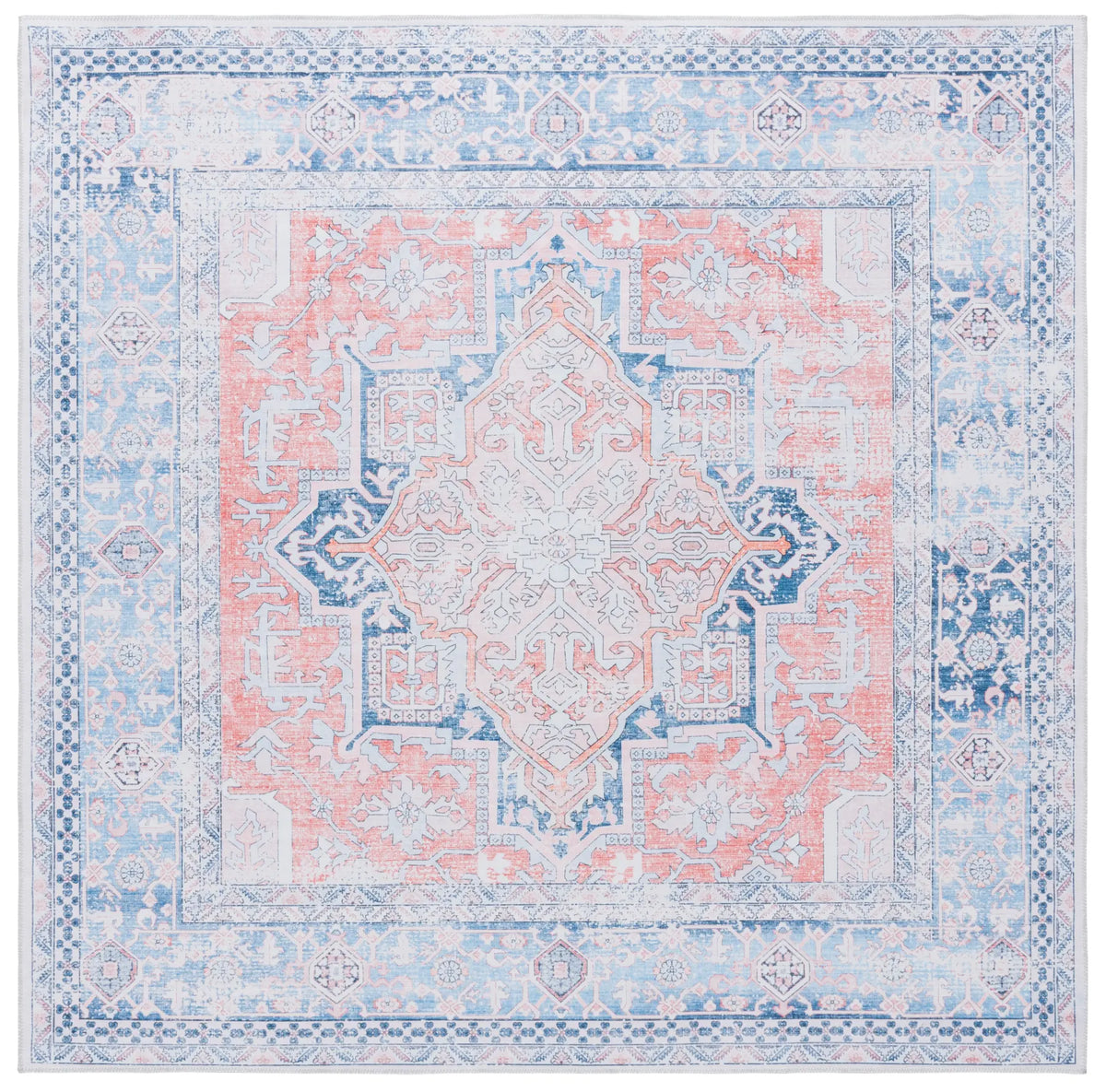 Safavieh Arizona 6'-0" x 6'-0" Rug in Rust / Navy