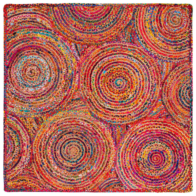 Safavieh Cape Cod 5'-0" x 5'-0" Rug in Red / Multi