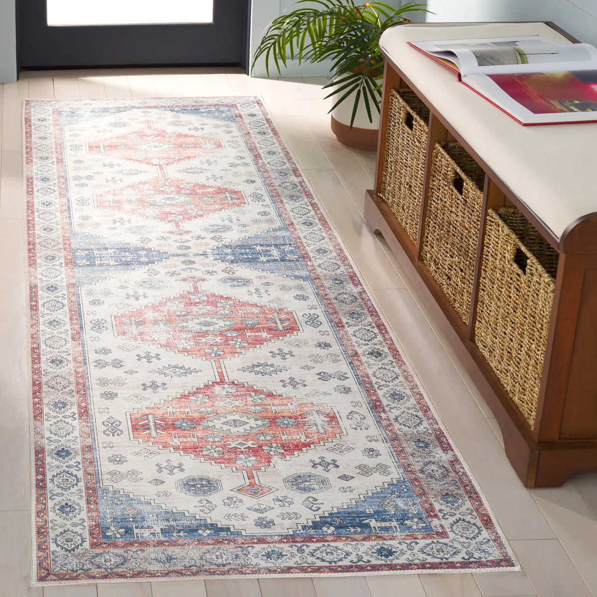 Safavieh Arizona 2'-6" x 8'-0" Rug in Rust / Beige