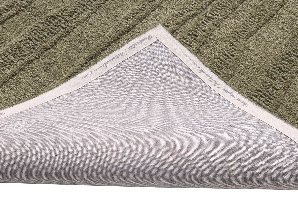 Dynamic Rugs Drift 18750 Handmade Modern Green Rug - Corner