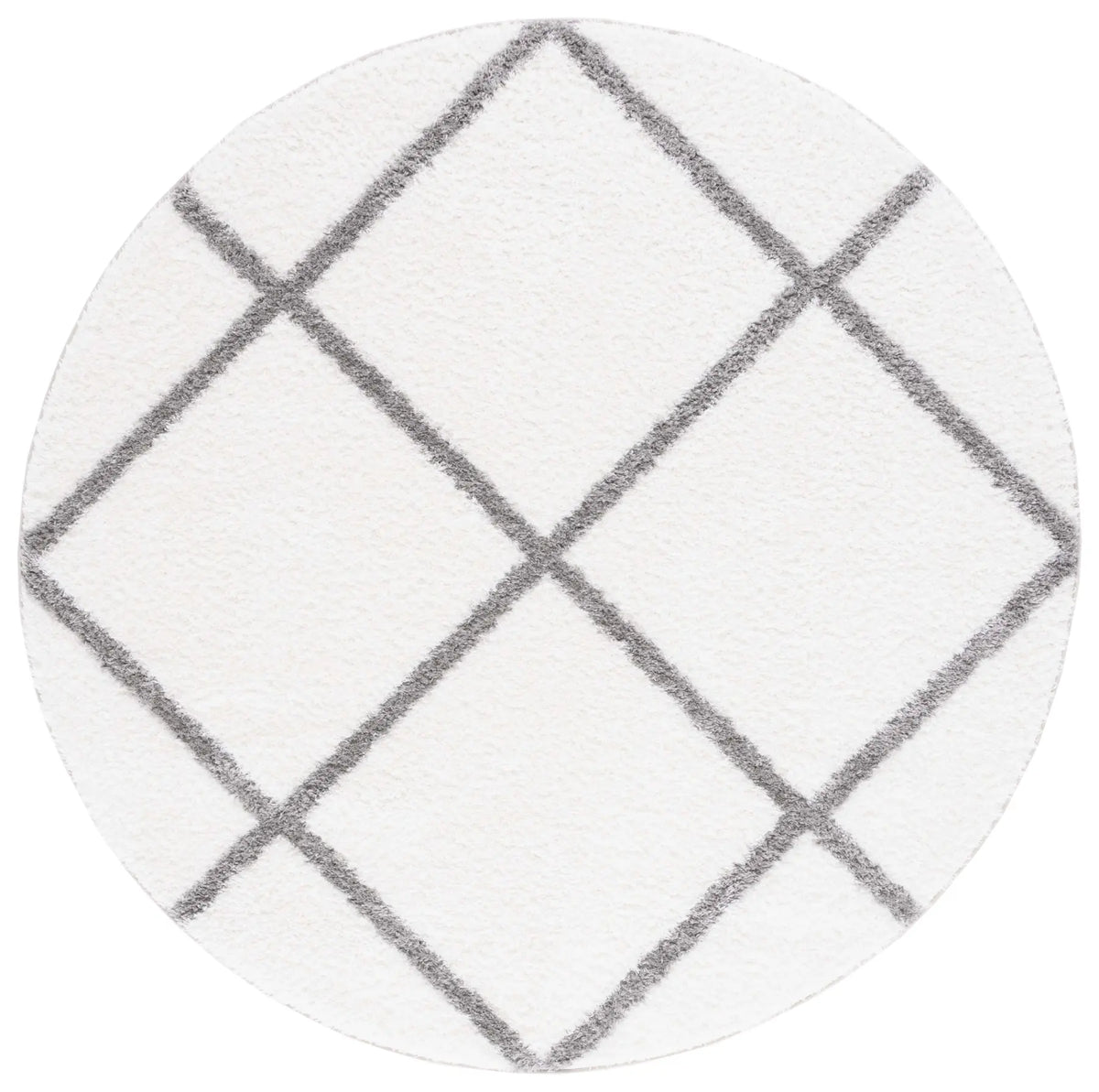 Safavieh Tahoe Shag 6'-7" x 6'-7" Rug in White / Grey
