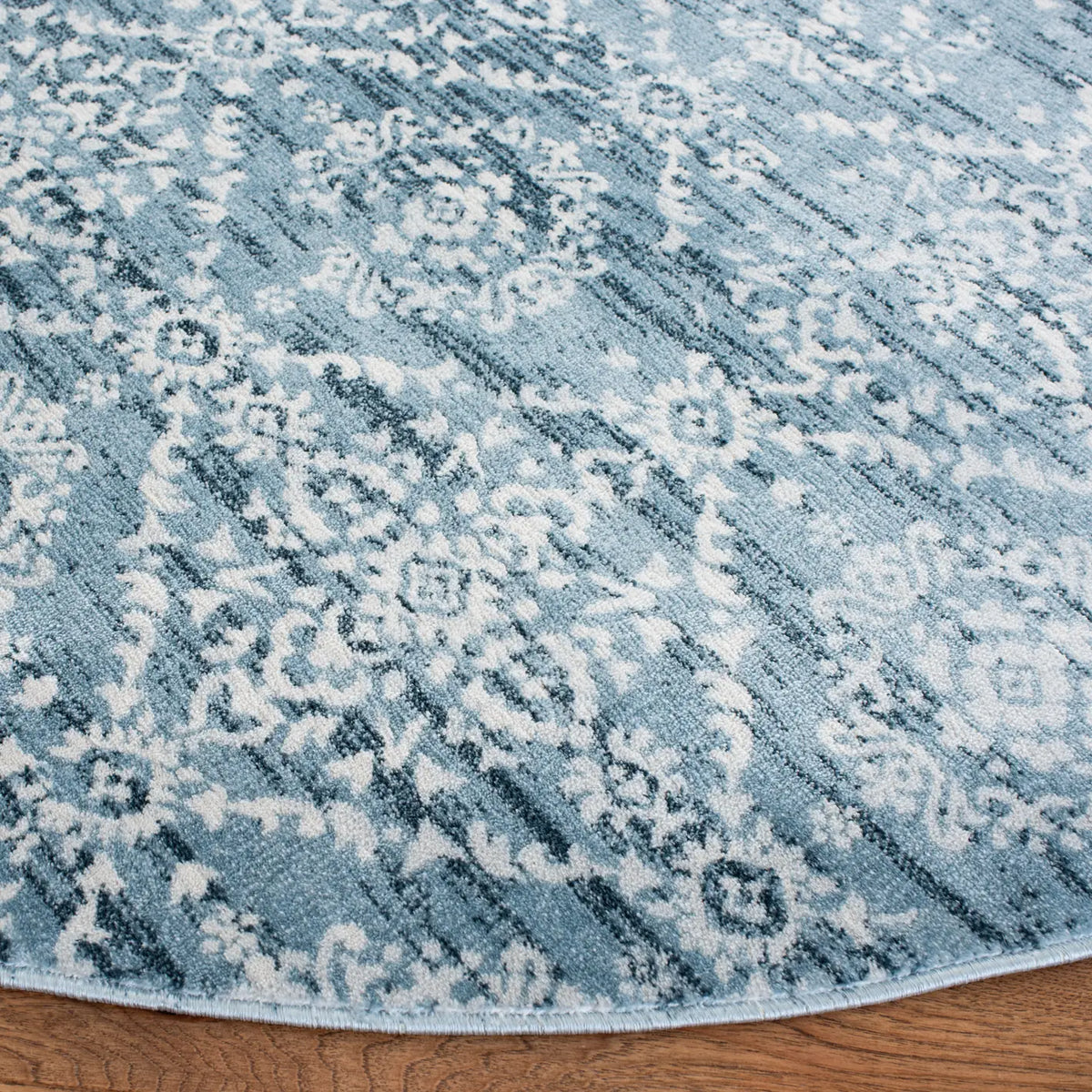 Safavieh Martha Stewart Isabella 6'-7" x 6'-7" Rug in Denim Blue / Ivory