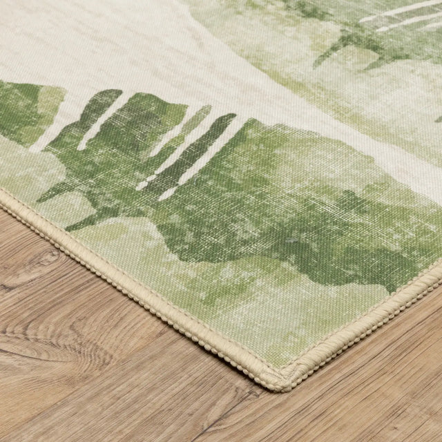 Oriental Weavers Sphinx Fiji FIJ02 Green Rugs - corner detail
