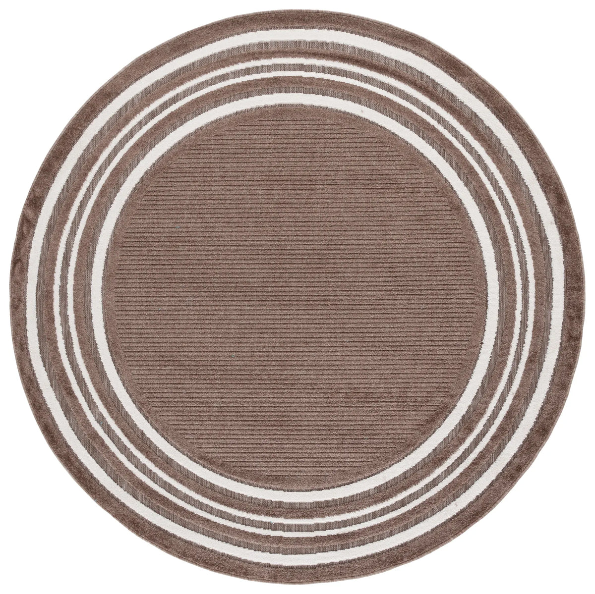 Safavieh Cabana 6'-7" x 6'-7" Rug in Brown / Ivory