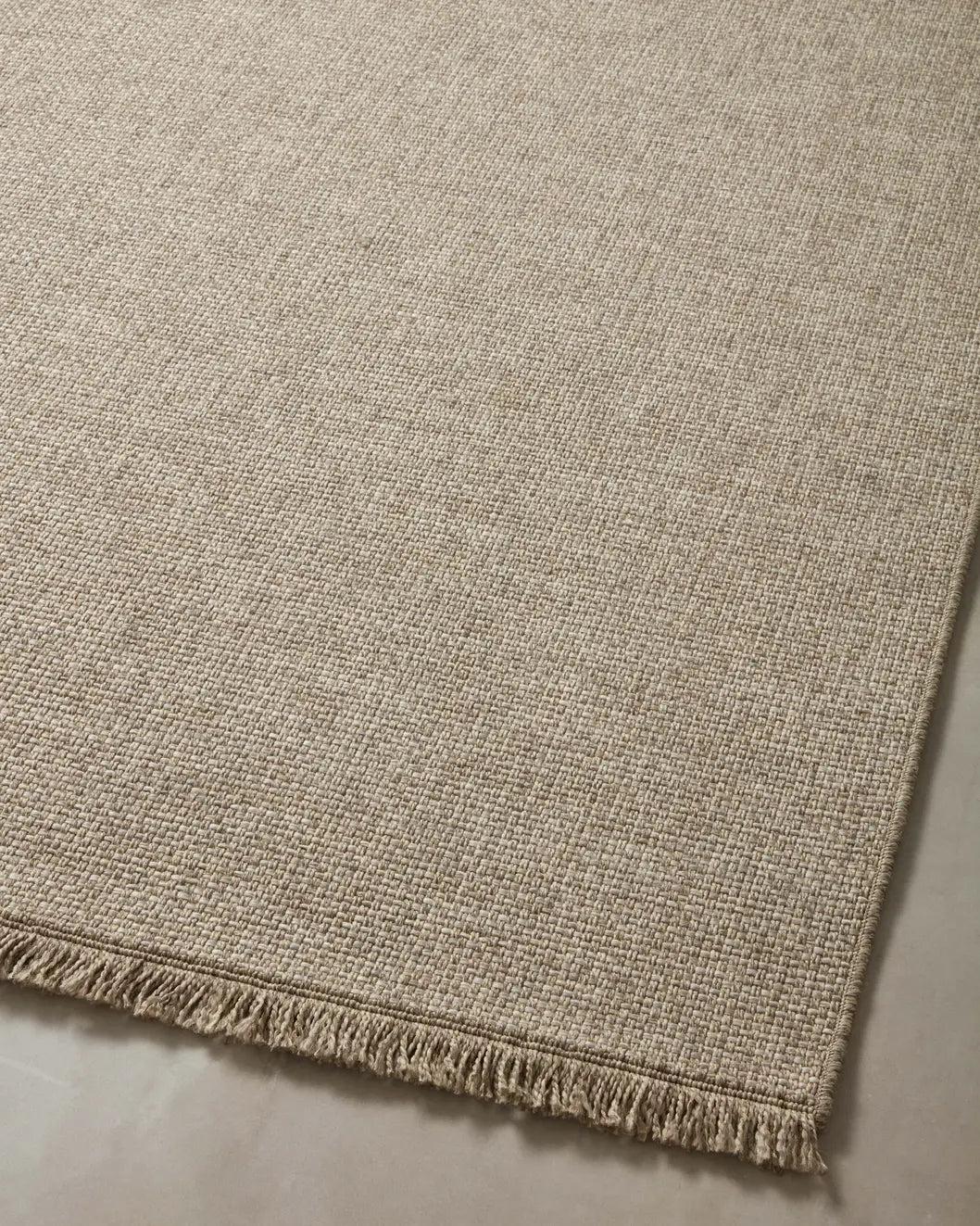 Loloi Dawn Daw-04 Natural Rug - angled corner on wood