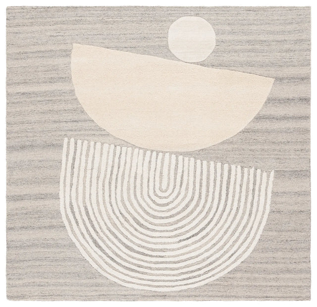 Safavieh Ebony 6'-0" x 6'-0" Rug in Grey / Ivory