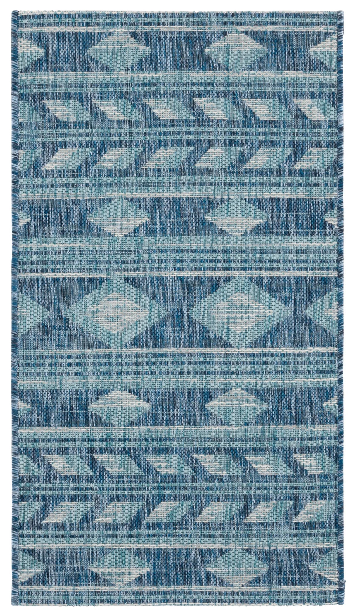 Safavieh Courtyard 2'-0" x 3'-7" Rug in Navy / Aqua