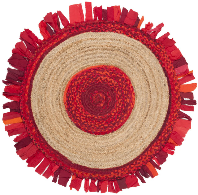 Safavieh Cape Cod 3'-0" x 3'-0" Rug in Red / Natural